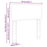 vidaXL Tête de lit Gris Sonoma 80 cm Bois d'ingénierie