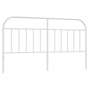 vidaXL Tête de lit métal blanc 180 cm