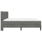 vidaXL Cadre de lit avec matelas Gris foncé 200 x 200 cm Velours