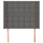 vidaXL Tête de lit avec oreilles Gris 93x16x118/128 cm Similicuir