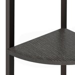 vidaXL Étagère d'angle 3 niveaux Noir 45 5x31 5x120 cm