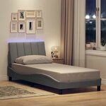 vidaXL Cadre de lit sans matelas gris clair 80x200 cm tissu