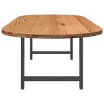 vidaXL Table à manger marron clair bois de chêne massif ovale