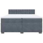 vidaXL Sommier à lattes de lit et matelas Gris foncé 200x200cm Velours