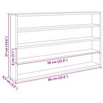 vidaXL Vitrine Murale Beige 60 x 8 5 x 37 cm Bois d'ingénierie
