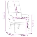 vidaXL Chaise de relaxation avec tabouret Gris foncé Tissu