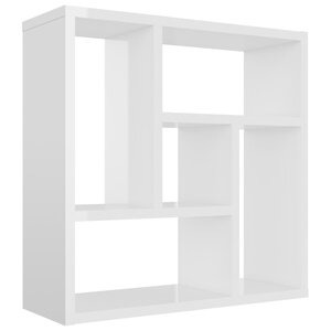vidaXL Étagère murale Blanc brillant 45 1x16x45 1 cm Bois d’ingénierie