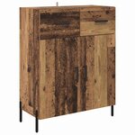 vidaXL Haut Armoire Bois Ancien 69 5 x 34 x 180 cm Bois d'ingénierie