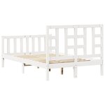 vidaXL Cadre de lit sans matelas blanc 120x200 cm bois de pin massif