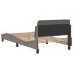 vidaXL Cadre de lit sans matelas taupe 100x200 cm tissu