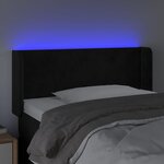 vidaXL Tête de lit à LED Noir 103x16x78/88 cm Velours
