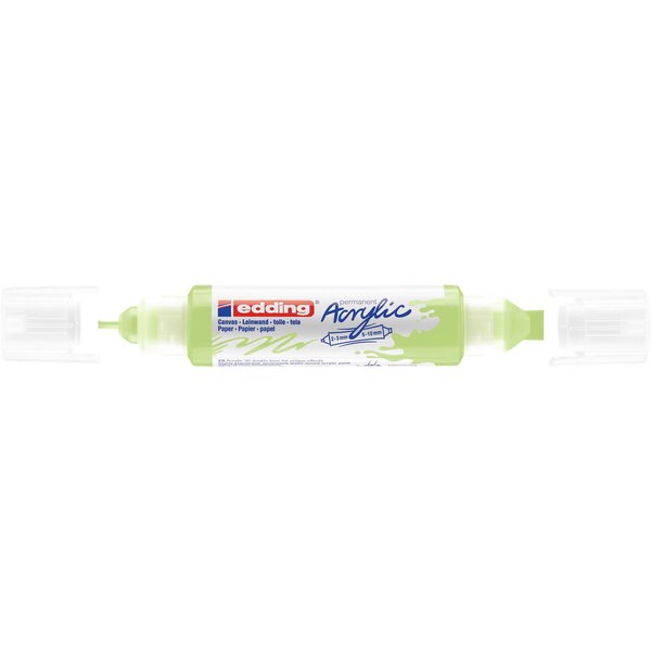 Marqueur acryl 3d dble pointe 5400 vert pastel 2-3 mm  5-10 mm EDDING