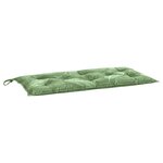 vidaXL Coussin de banc de jardin motif de feuilles 110x50x7 cm tissu