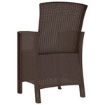vidaXL Chaises de jardin 2 Pièces avec coussins Rotin PP Marron