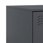 vidaXL Table de chevet anthracite 34 5x39x44 cm acier