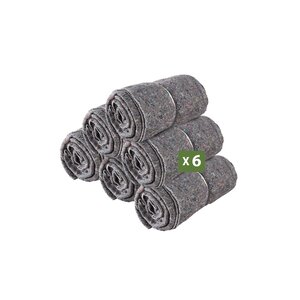 Pack and Move - Lot 6 Couvertures De Protection Pour Déménagement Et Stockage - 1 5 X 2 M - Épaisse Et Résistante - Protection TV Protection Meubles