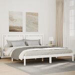 vidaXL Cadre de lit extra long sans matelas 200x220 cm bois massif