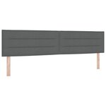 vidaXL Lit Box Spring avec matelas gris foncé  200 x 200 cm tissu