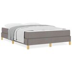 vidaXL Lit à ressorts Taupe  marron 140 x 190 cm