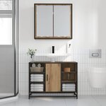 vidaXL Armoire Miroir de Salle de Bain chêne artisanal 65 x 20 x 60 cm