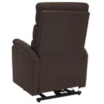 vidaXL Fauteuil de massage Marron Tissu