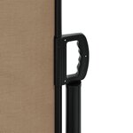 vidaXL Auvent latéral rétractable taupe 200x500 cm