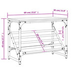 vidaXL Étagère à chaussures chêne marron 60x30x45 cm bois d'ingénierie