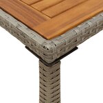 vidaXL Table de jardin avec dessus en bois d'acacia gris 115x54x74 cm
