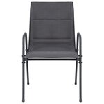 vidaXL Chaises empilables de jardin lot de 2 Acier et textilène
