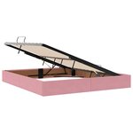 vidaXL Lit avec rangement et matelas Rose 160 x 200 cm Velours