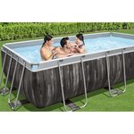 BESTWAY Piscine hors sol Power Steel™ 404 x 201 x 100 cm, filtre a sable, échelle, diffuseur Chemconnect™