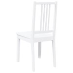 vidaXL Chaises à manger 2 Pièces blanc bois massif caoutchouc