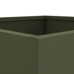 vidaXL Jardinière vert olive 49x47x46 cm acier laminé à froid