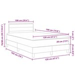 vidaXL Lit à ressorts avec matelas Bleu 120 x 190 cm tissu