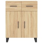 vidaXL Buffet chêne sonoma 69 5x34x90 cm bois d'ingénierie