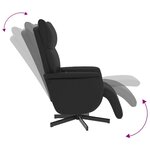 vidaXL Fauteuil inclinable de massage repose-pieds noir similicuir