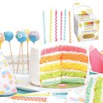 Kit Rainbow Cake + paillettes dorées