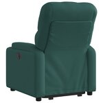 vidaXL Fauteuil inclinable vert foncé tissu