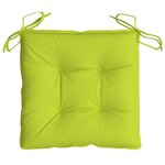 vidaXL Coussins de chaise lot de 2 vert brillant 40x40x7 cm