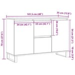 vidaXL Buffet chêne sonoma 104x35x70 cm bois d'ingénierie