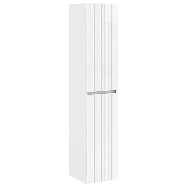 vidaXL Cabinet de Salle de Bain Mural Blanc brillant