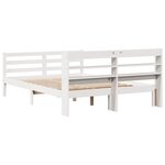 vidaXL Cadre de lit avec tête de lit blanc 120x200 cm bois pin massif
