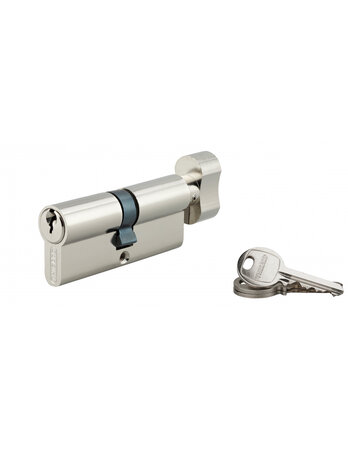 THIRARD - Cylindre de serrure à bouton SA UNIKEY (achetez-en plusieurs  ouvrez avec la même clé)   30Bx40 mm  3 clés  nickelé