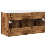vidaXL Armoire lavabo de salle de bain avec bassin intégré vieux bois