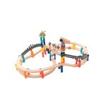 Circuit train double niveau électrique 60 Pièces
