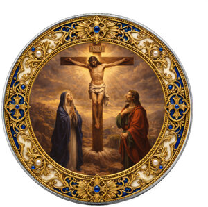 Pièce de monnaie en Argent 1 Dollar g 31.1 (1 oz) Millésime 2026 Seven Sorrows of Mary CRUCIFIXION (PRÉCOMMANDE)