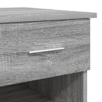 vidaXL Bureau avec rangement Gris Sonoma 90x49.5x75 cm Bois d'ingénierie