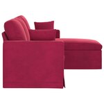vidaXL Canapé Bordeaux 198 x 134 x 80 cm Velours