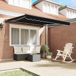 vidaXL Cadre d'auvent Noir 300 x 250 cm Polyester avec revêtement PU