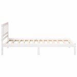 vidaXL Cadre de lit Blanc 90 x 190 cm Bois massif en pin